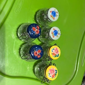 Set of 6 Pioneer Women glass jars